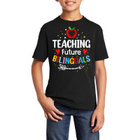 Teaching Future Bilinguals   Spanish Teachers Back To School T Shirt Basic Youth T-shirt | Artistshot