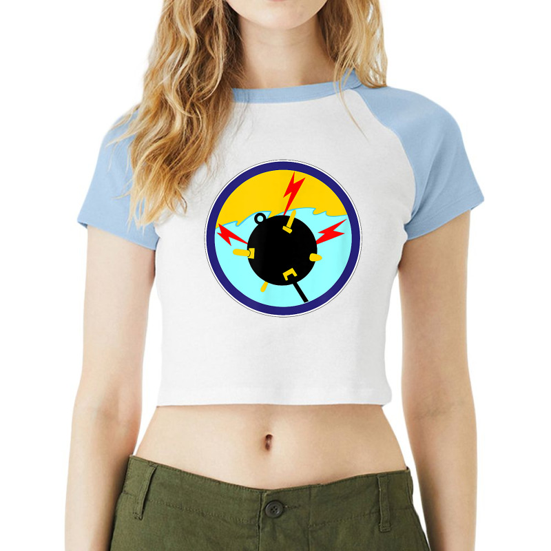 Uss Minesweeper T Shirt Raglan Crop Top by tzecluco | Artistshot