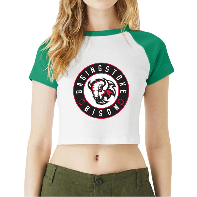 The-basingstoke-bison Raglan Crop Top by Fatiha Zakiya | Artistshot