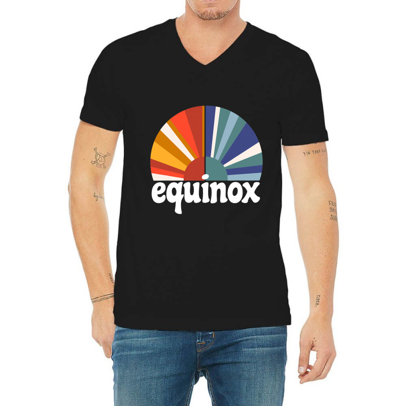 Autumn Equinox Sun And Moon Winter Solstice Spring V-neck Tee | Artistshot