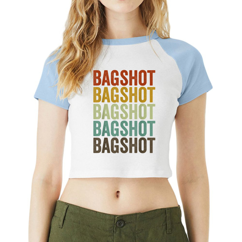 Bagshot City Retro T Shirt Raglan Crop Top by tzecluco | Artistshot