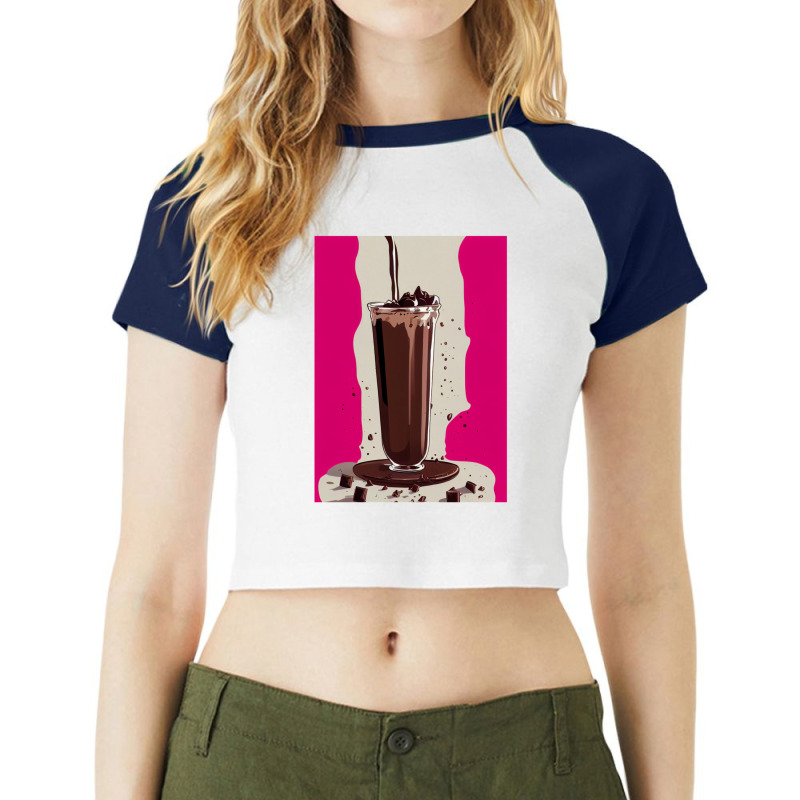 Chocolate Milkshake 1 Raglan Crop Top by ByronGFaulkner | Artistshot