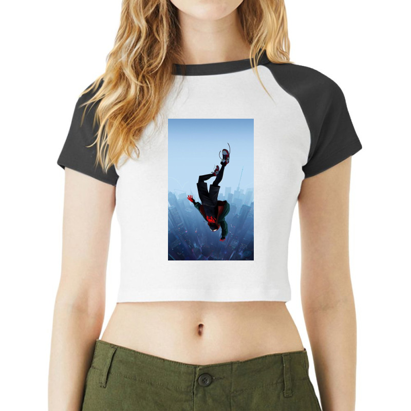 Miles Morales Jump Raglan Crop Top by Ruthuhgf | Artistshot