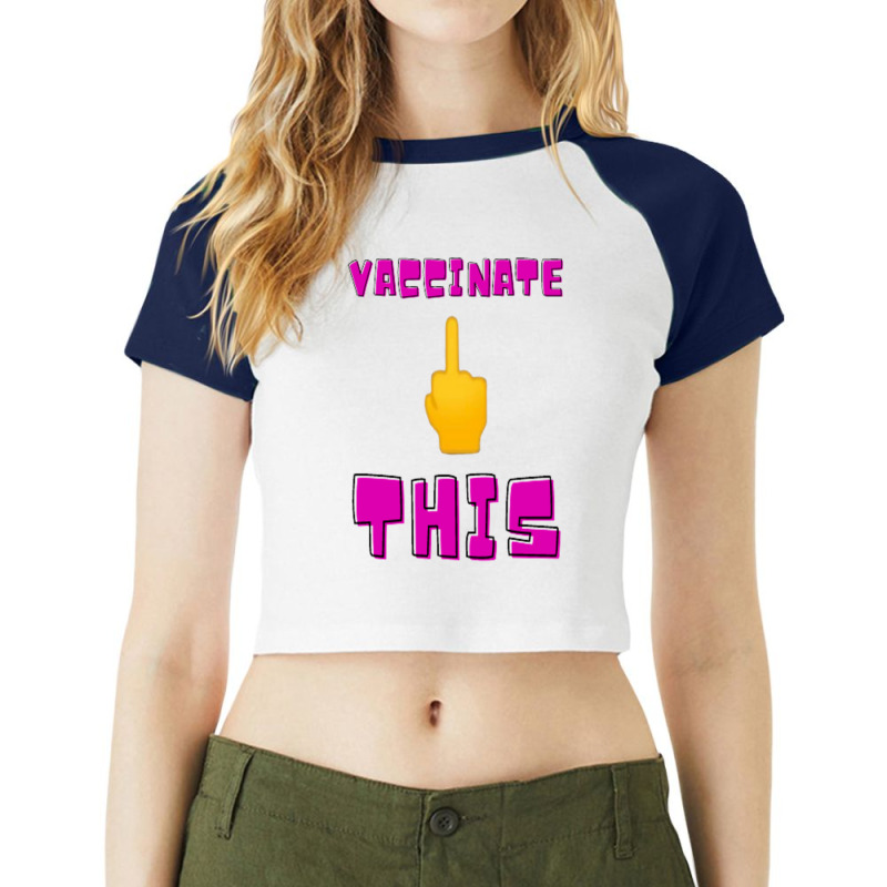 Vaccinate This Middle Finger 1 Raglan Crop Top by RubenGarcia | Artistshot