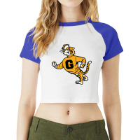 Vintage Walking Angry Tiger - Grambling State Raglan Crop Top | Artistshot