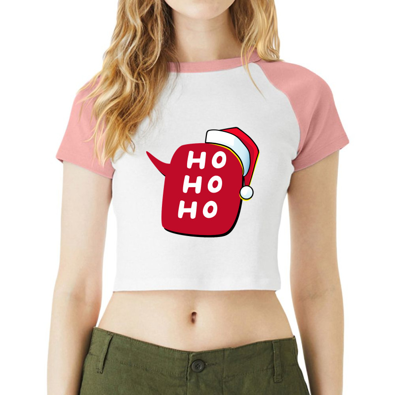 Ho Ho Ho Raglan Crop Top by declangreenwood | Artistshot