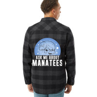 Ask Me About Funny Manatees Chunky Mermaid For Man Flannel Shirt | Artistshot