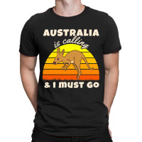 Australia Is Calling Kangaroo Backpacker Travel T-shirt | Artistshot