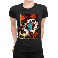 Astronaut Taxi Funny Outer Space Moon Orbit Planet Ladies Fitted T-shirt | Artistshot