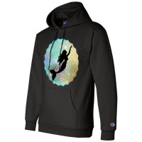 Black Mermaid Silhouette On Rainbow Scales Champion Hoodie | Artistshot