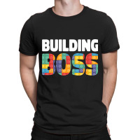 Building Boss Brick Builder Kids Block Building T-shirt | Artistshot