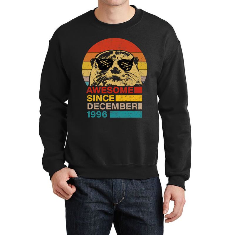 Awesome Since December 1996 Otter 25 Year Old Birt Crewneck Sweatshirt | Artistshot