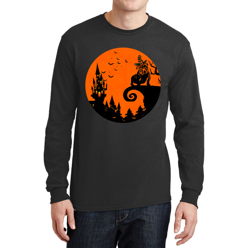 Bulldog Moon Halloween Costume Scary For Adults Do Long Sleeve Shirts | Artistshot