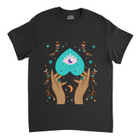 Celestial Boho Cottagecore Aesthetic Moon Evil Eye Classic T-shirt | Artistshot