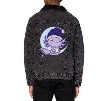 Axolotl Coffee Mug Christmas Vaporwave Aesthetic K Unisex Sherpa-lined Denim Jacket | Artistshot