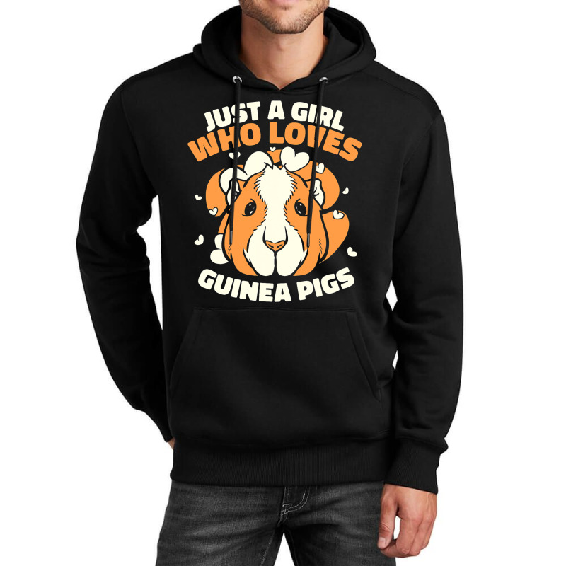 A Girl Who Lives Guinea Pigs Long Hair Guinea Pigs Unisex Hoodie | Artistshot