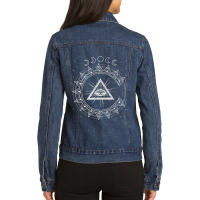 Blackcraft Moon Phases Pagan Gothic Occult All See Ladies Denim Jacket | Artistshot