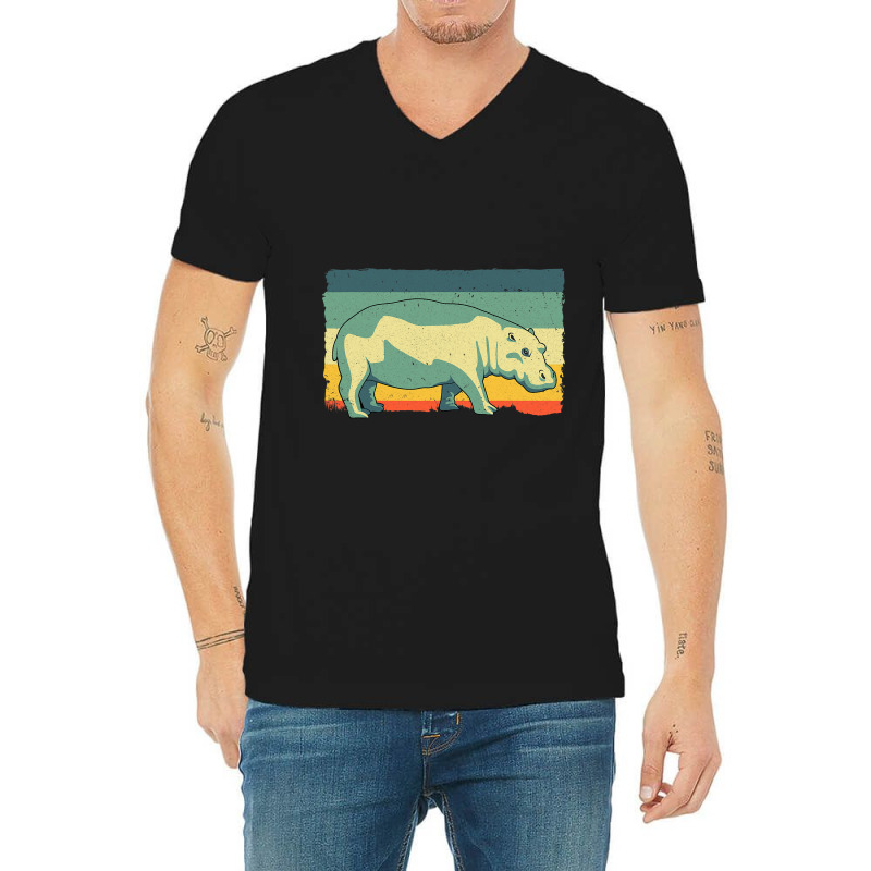 Funny Hippopotamus Design For Men Women Kids Hippo V-neck Tee | Artistshot