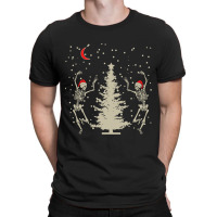 Funny Skeleton Santa Hat Christmas Dancing Under T T-shirt | Artistshot