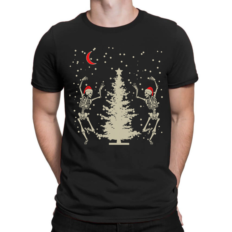 Funny Skeleton Santa Hat Christmas Dancing Under T T-shirt | Artistshot