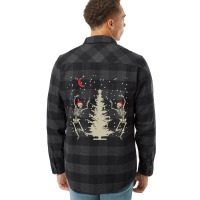 Funny Skeleton Santa Hat Christmas Dancing Under T Flannel Shirt | Artistshot