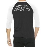 Nature Triangles - White Version 3/4 Sleeve Shirt | Artistshot