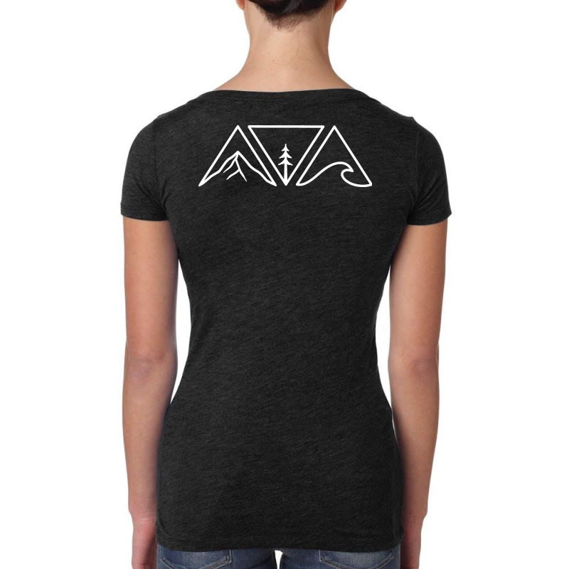 Nature Triangles - White Version Women's Triblend Scoop T-shirt by Sommerseth Art | Artistshot