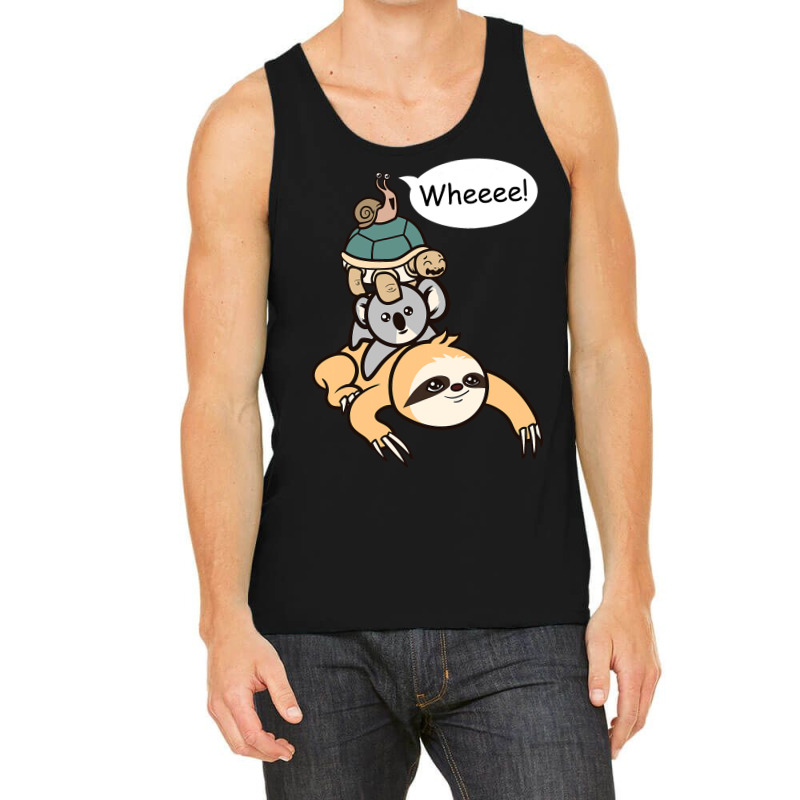 Funny Slow Moving Sloth Turtle Koala Snail Family  Tank Top by GittyBeaulieu | Artistshot