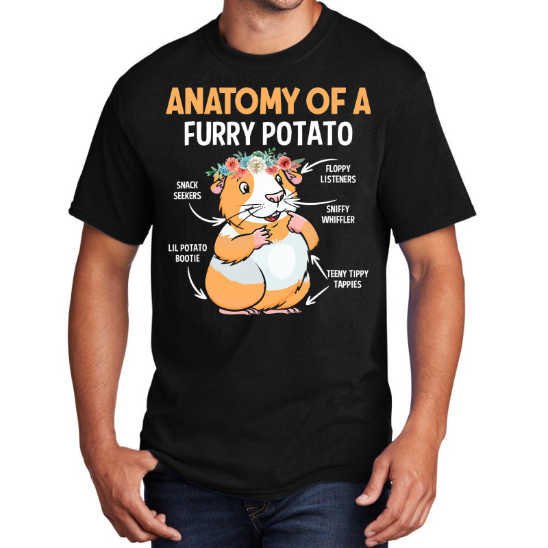 Funny Anatomy Of A Furry Potato Guinea Pig Lover P Basic T-shirt | Artistshot