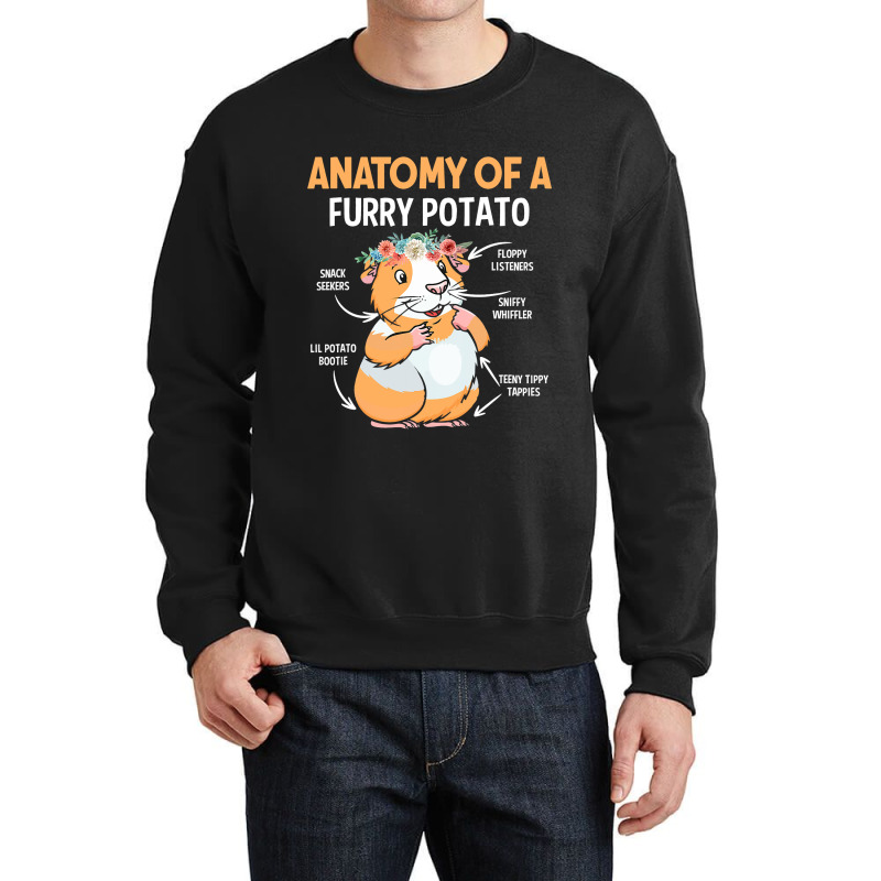 Funny Anatomy Of A Furry Potato Guinea Pig Lover P Crewneck Sweatshirt | Artistshot