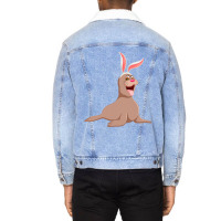 Funny Manatee Easter Bunny Cute Sea Animal Pascha  Unisex Sherpa-lined Denim Jacket | Artistshot