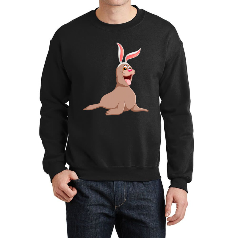 Funny Manatee Easter Bunny Cute Sea Animal Pascha  Crewneck Sweatshirt by NariahPringl | Artistshot