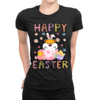 Easter Kawaii Bunny Guinea Pig Cute Spring Egg Hun Ladies Fitted T-shirt | Artistshot