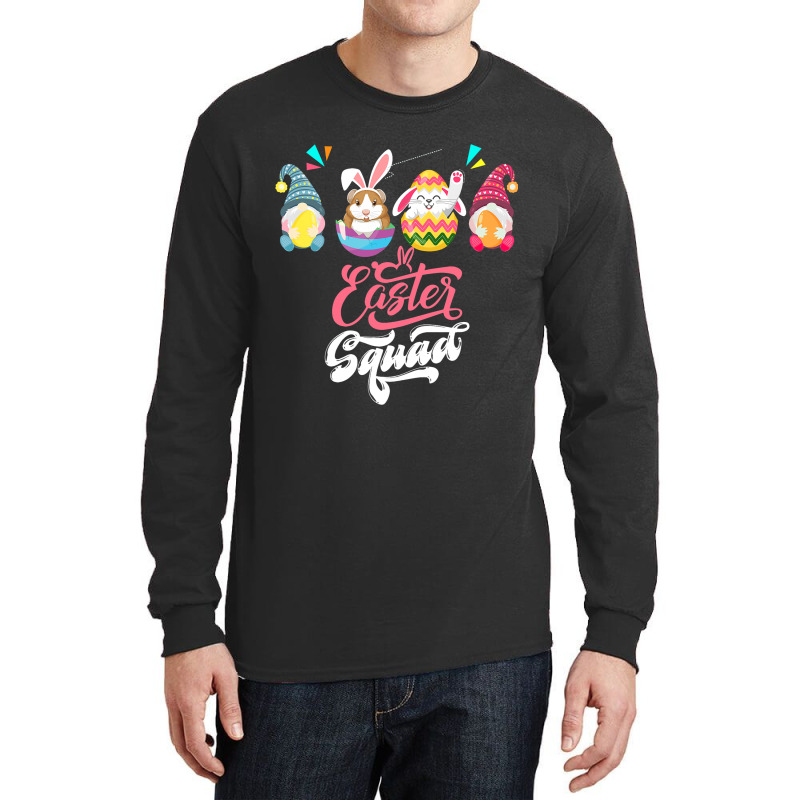 Easter Squad Group Gnomes Guinea Pig Bunny In Choc Long Sleeve Shirts | Artistshot