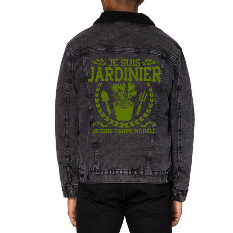 Garden Gardener Allotment Garden Vintage Mole Mode Unisex Sherpa-lined Denim Jacket | Artistshot