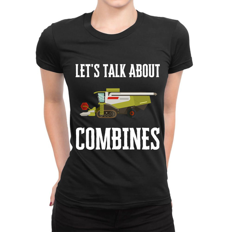 Farming Combine Harvester Driver Agriculture Tract Ladies Fitted T-Shirt by ChelsieRountree | Artistshot