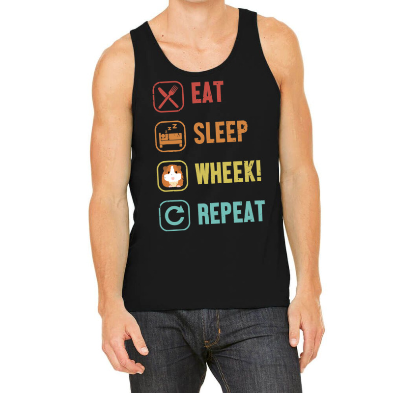 Eat Sleep Wheek Repeat Cavy Caviidae Long Hair Gui Tank Top | Artistshot