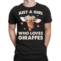 Funny Giraffe Design For Girls Safari Giraffe Love T-shirt | Artistshot