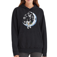 Funny Astronaut On The Moon Coffee And Donut Space Vintage Hoodie | Artistshot