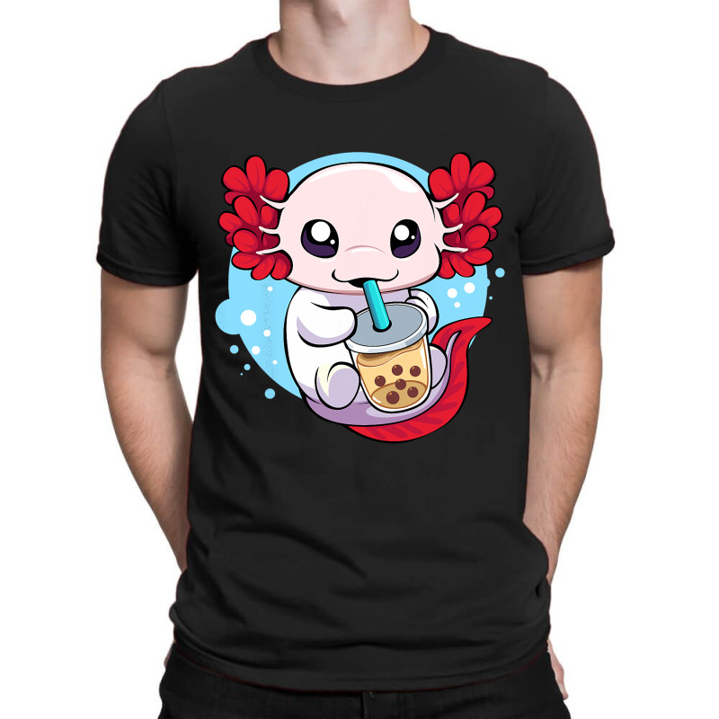 Funny Axolotl Salamander Aquatic Boba Kawaii Aesth T-shirt | Artistshot