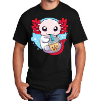 Funny Axolotl Salamander Aquatic Boba Kawaii Aesth Basic T-shirt | Artistshot