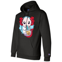 Funny Axolotl Salamander Aquatic Boba Kawaii Aesth Champion Hoodie | Artistshot