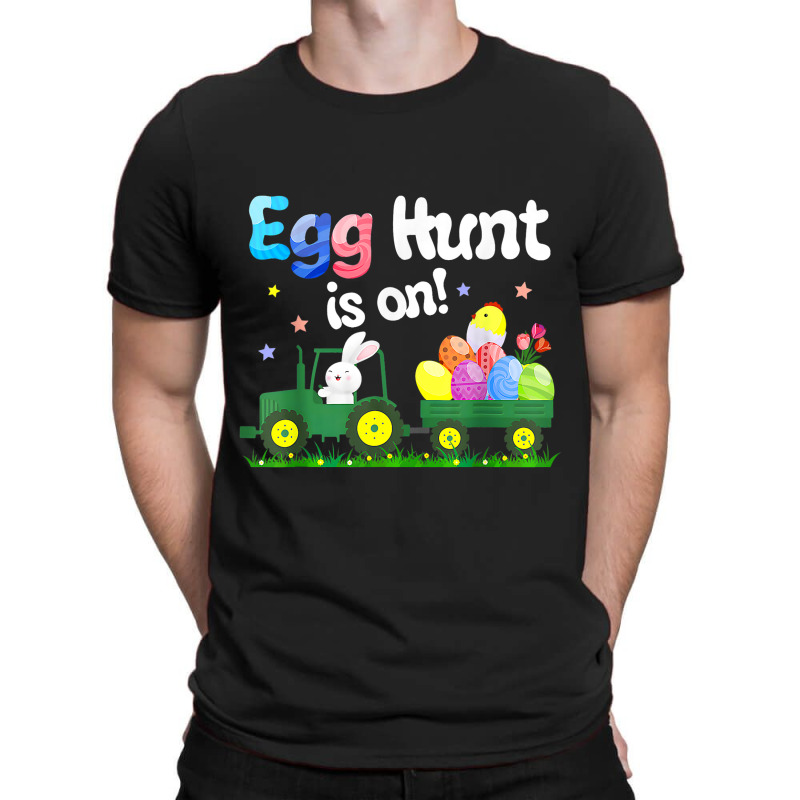 Egg Hunt Is On Tractor Funny Easter Bunny Boys Kid T-shirt | Artistshot