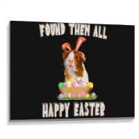 Funny Guinea Pig With Cute Bunny Ears Easter Day E Metal Print Horizontal | Artistshot