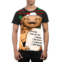 Funny Bearded Dragon Christmas Shirt Reptile Lover Graphic T-shirt | Artistshot