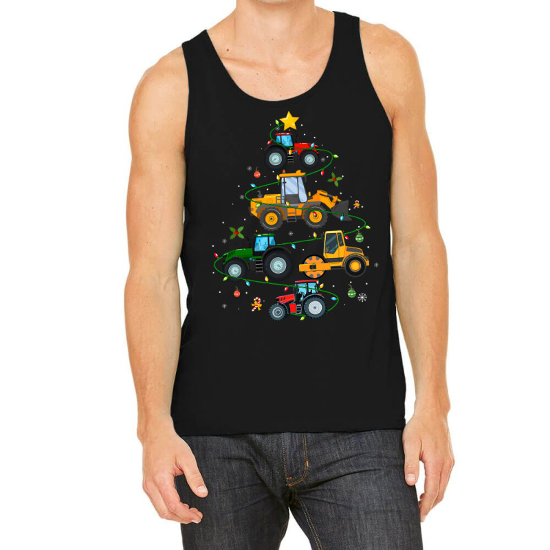 Farm Tractor Christmas Tree Farming Boys Girls Tod Tank Top | Artistshot