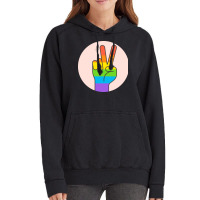 Two Fingers Rainbow Vintage Hoodie | Artistshot