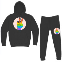 Two Fingers Rainbow Hoodie & Jogger Set | Artistshot