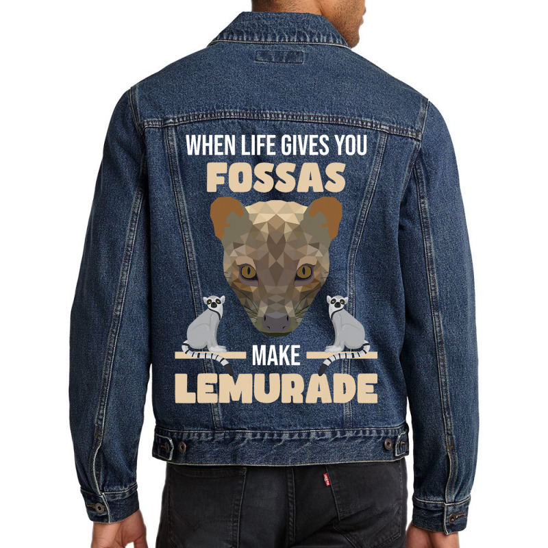 Fossa Hunting Lemurs Carnivore Fossa Graphic Madag Men Denim Jacket | Artistshot