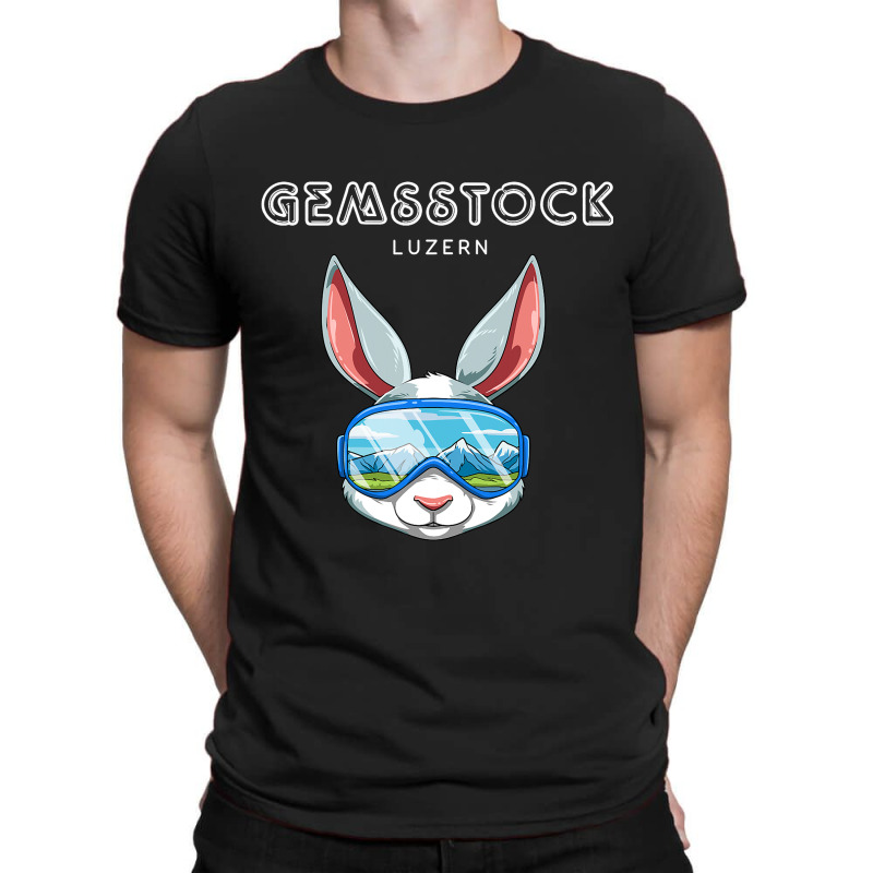 Gemsstock Lucerne Switzerland Retro Ski Hare T-shirt | Artistshot